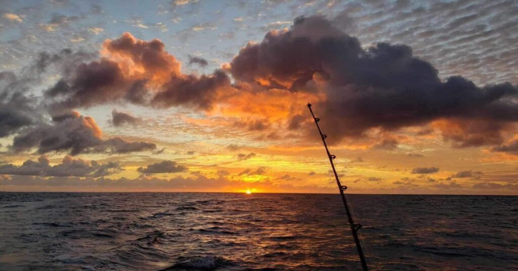 Sunrise game fishing in Tonga